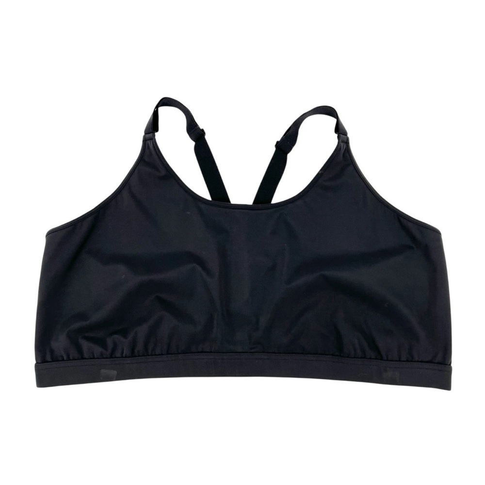 TomboyX Peak Sports Bra Size 4X Black Stretch Adjustable Straps Medium Impact